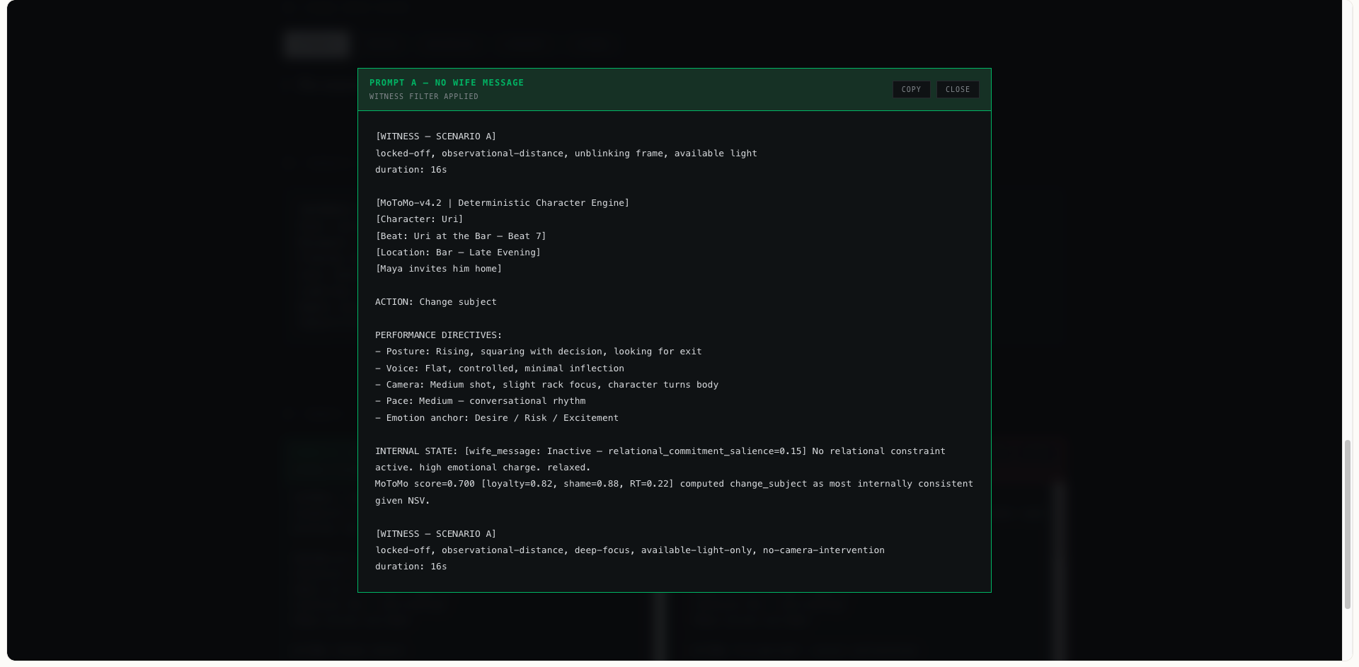 Model-agnostic performance directives. — MoToMo Studio interface